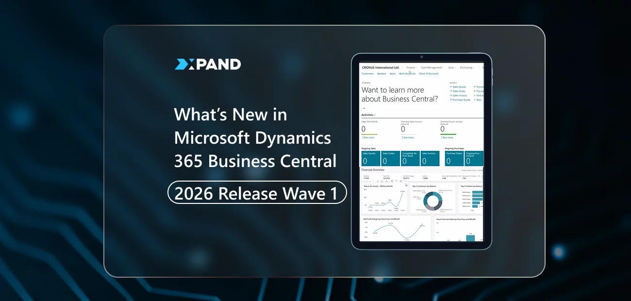 Overview of Microsoft Dynamics 365 Business Central 2026 Release Wave 1, highlighting new enhancements in features like AI-powered agents and MCP server capabilities, improved development tools, expanded cloud migration options, and advanced reporting and